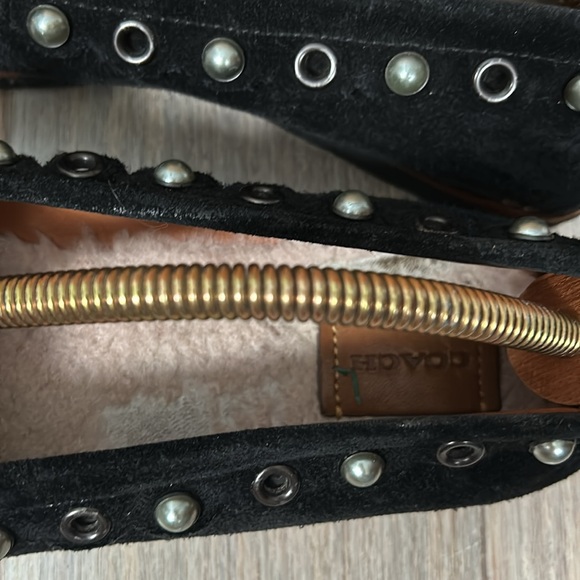 Coach Roccasin Slip On Black Studded Fringe Suede size 8.5 B EUR 39 - Picture 6 of 16